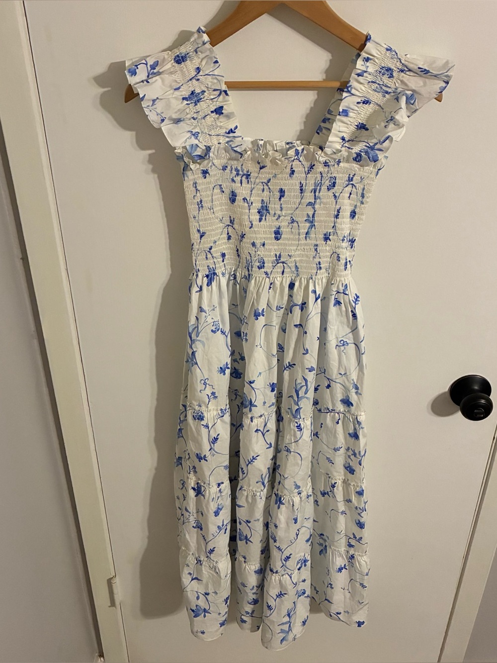Hill House Home Ellie Nap Dress Blue Botanical print